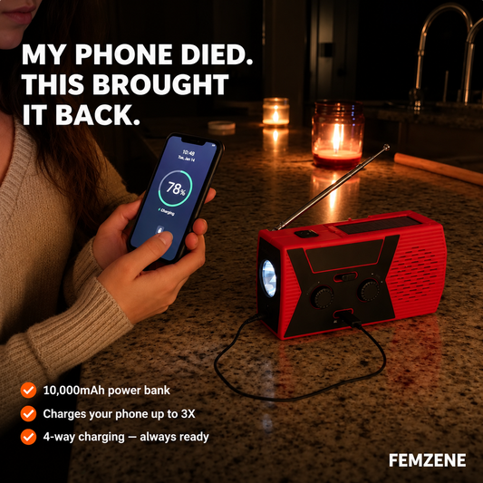 Femzene Lifeline Radio 4-in-1 Tool