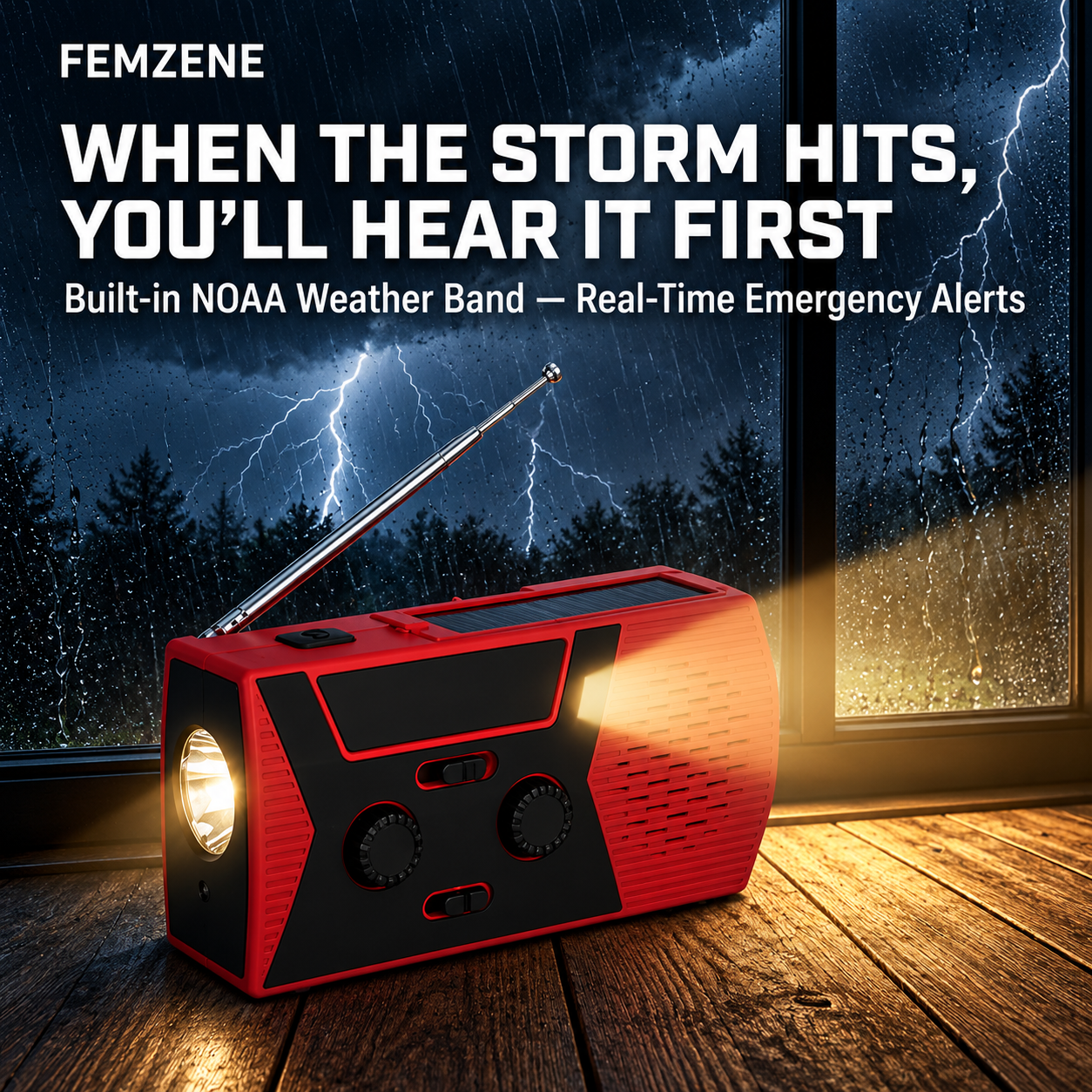 Femzene Lifeline Radio 4-in-1 Tool