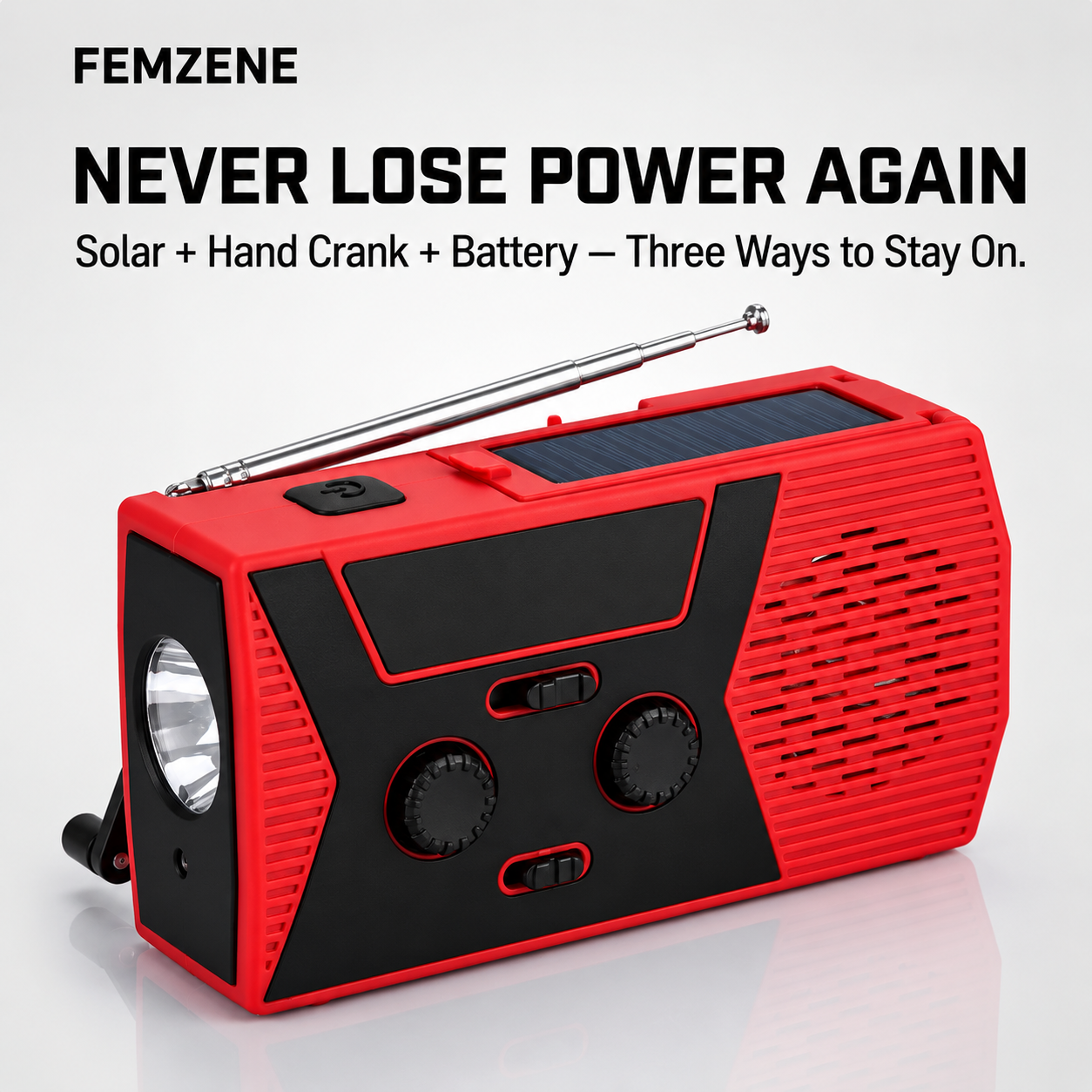 Femzene Lifeline Radio 4-in-1 Tool