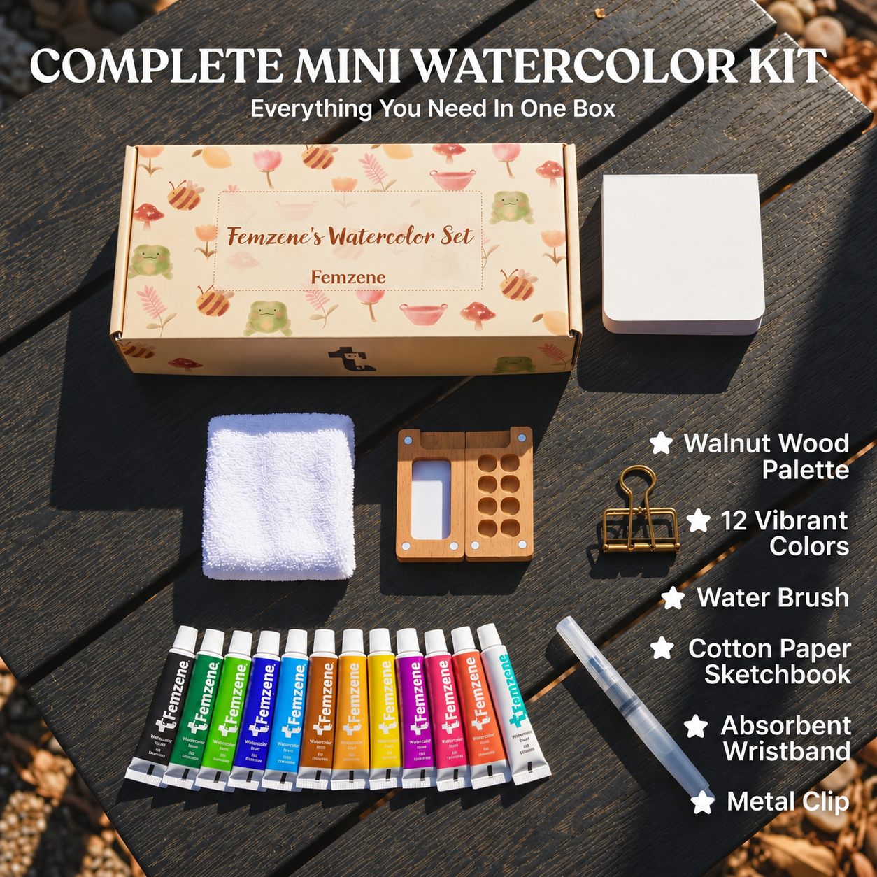 Femzene™ Portable Watercolor Kit